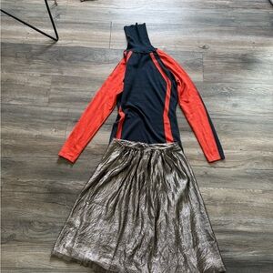 Silver Jil Sander skirt